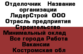 Отделочник › Название организации ­ ЛидерСтрой, ООО › Отрасль предприятия ­ Строительство › Минимальный оклад ­ 1 - Все города Работа » Вакансии   . Костромская обл.